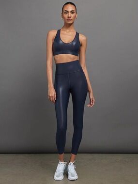 CARBON38 Legging in Takara Shine, Navy Blazer, Size XS